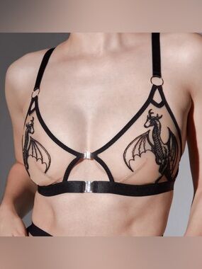 Thistle and Spire Embroidered Dracona Bralette in Butterscotch Size XS/S